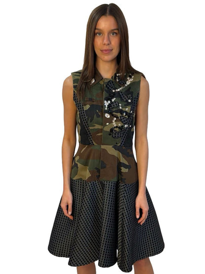 Antonio Marras Camouflage Crystal 2013 SS Dress. Size: M
