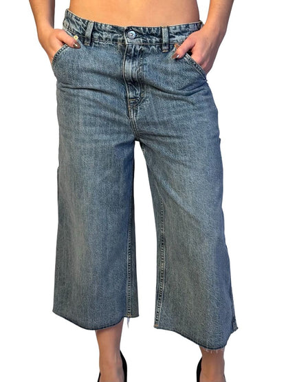 Our Legacy 'Pale Coast Wash' Midi Denim Shorts. Size: 38