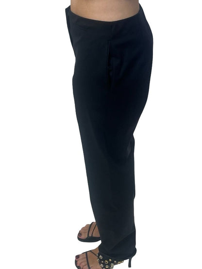 Jil Sander Black Wool Beltless Trousers. Size: 38