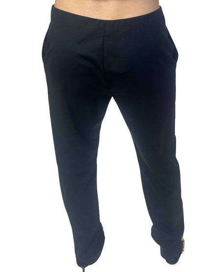 Jil Sander Black Wool Beltless Trousers. Size: 38