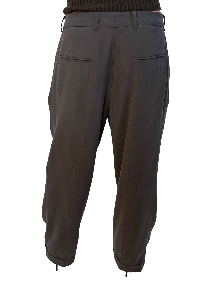 Tibi Grey Pleated Trousers. Size: 4