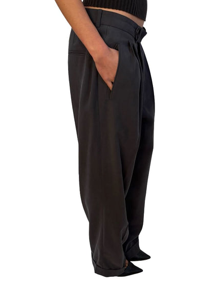 Tibi Grey Pleated Trousers. Size: 4