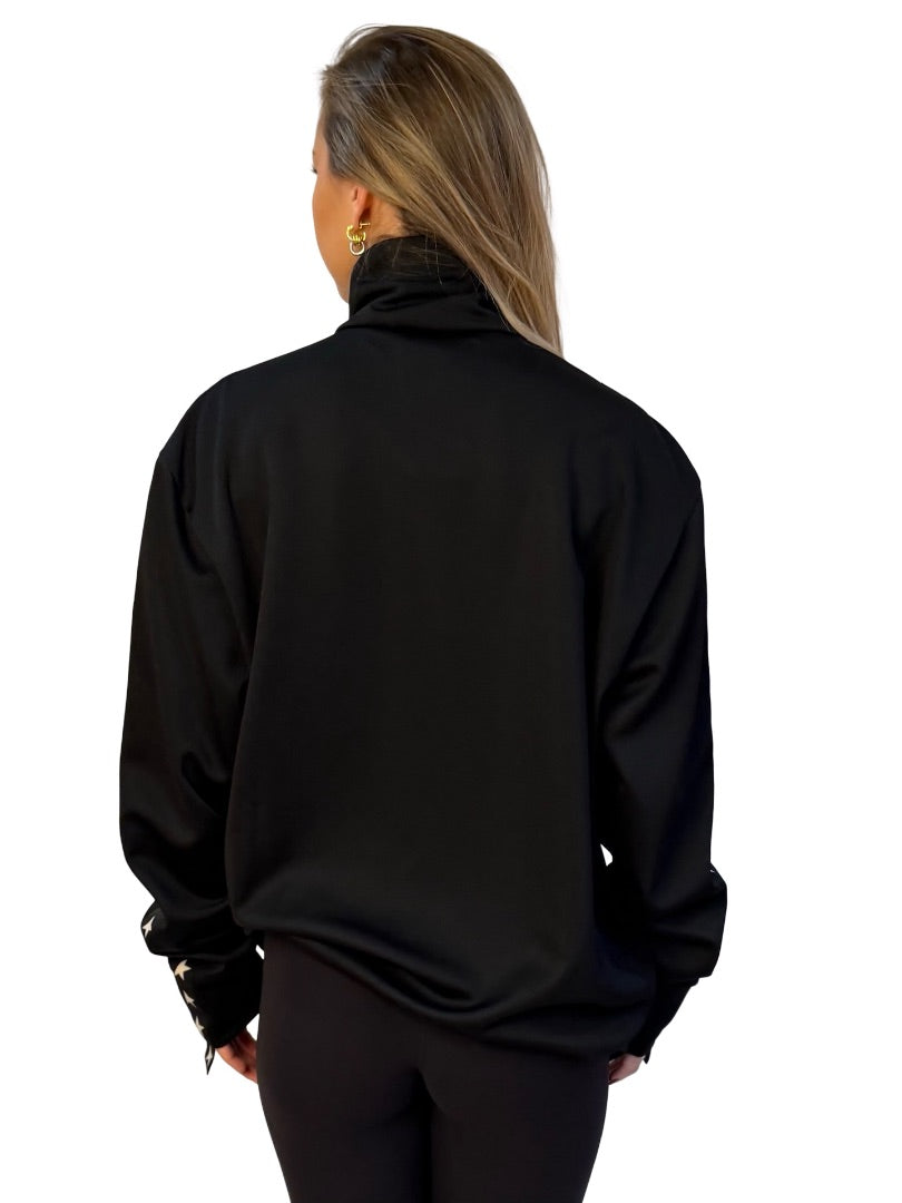 Golden Goose Black Star Tape Zip Jacket. Size: XL