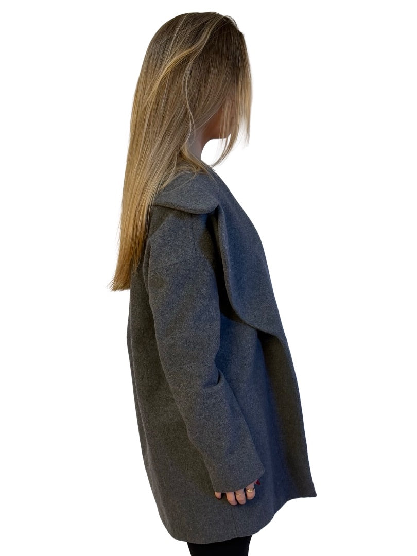 Anine Bing Grey Wool Blend Short Coat. Size: L