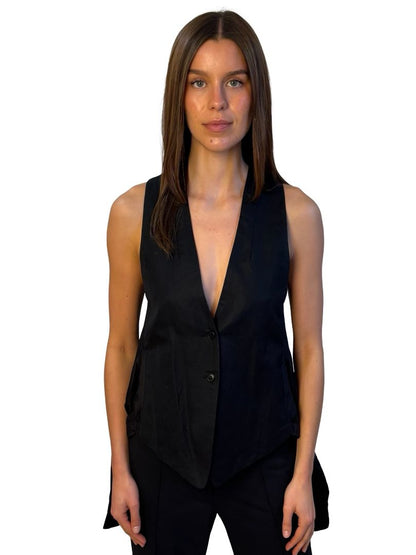 JNBY Black Sheer Vest. Size: L