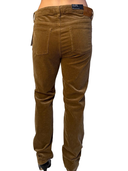 Ralph Lauren Camel Mid Rise Straight Leg Cord Pants. Size: 10