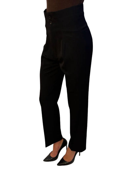 Y's Yohji Yamamoto Black Wool Trousers. Size: 2