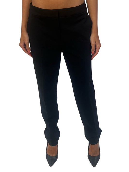 Max Mara 'Cady' Fitted Black Taper Trousers. Size: 10