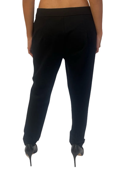 Max Mara 'Cady' Fitted Black Taper Trousers. Size: 10