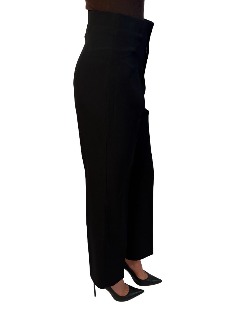Y's Yohji Yamamoto Black Wool Trousers. Size: 2
