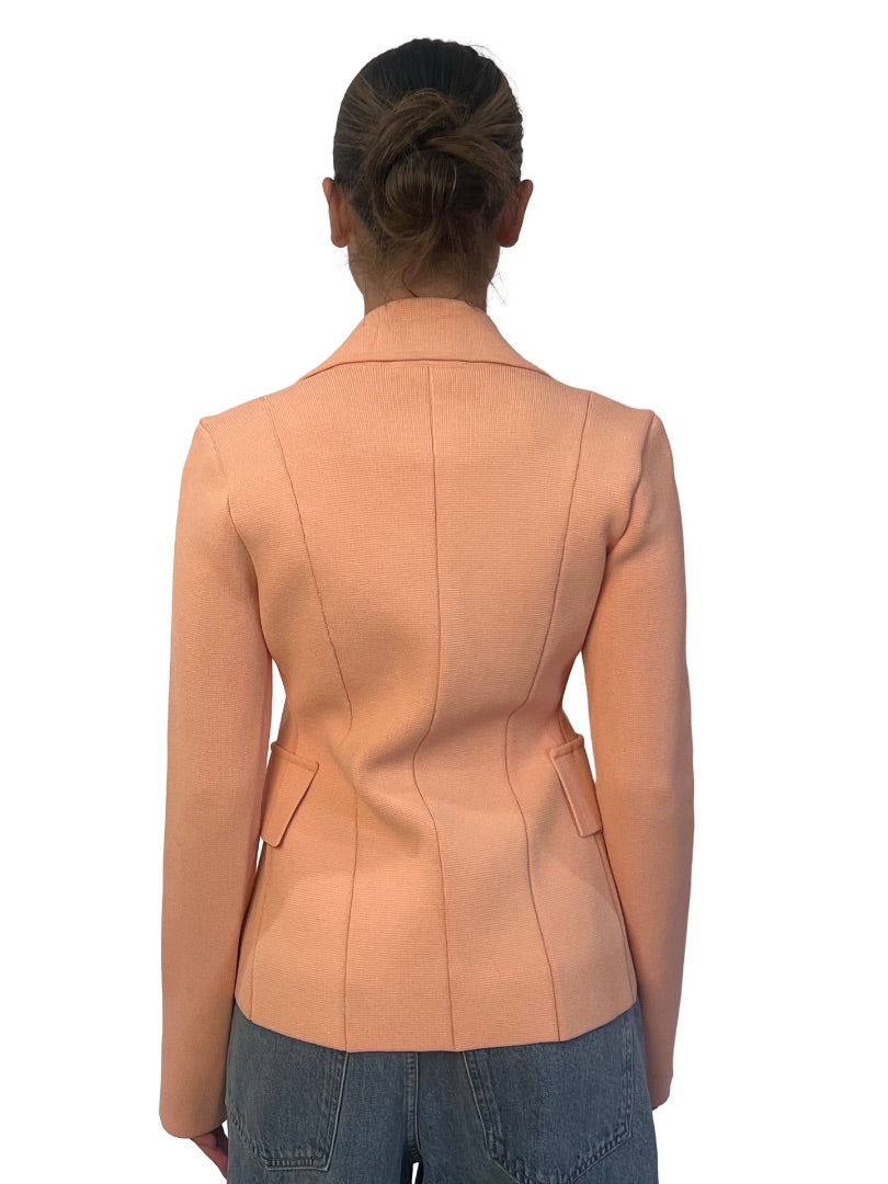 Scanlan Theodore Light Pink Crepe Knit Tailored Jacket. Size: XS