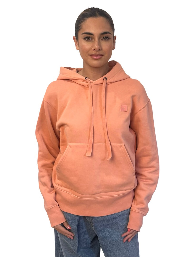 Acne Studios Light Pink Cotton Logo Hoodie. Size: S