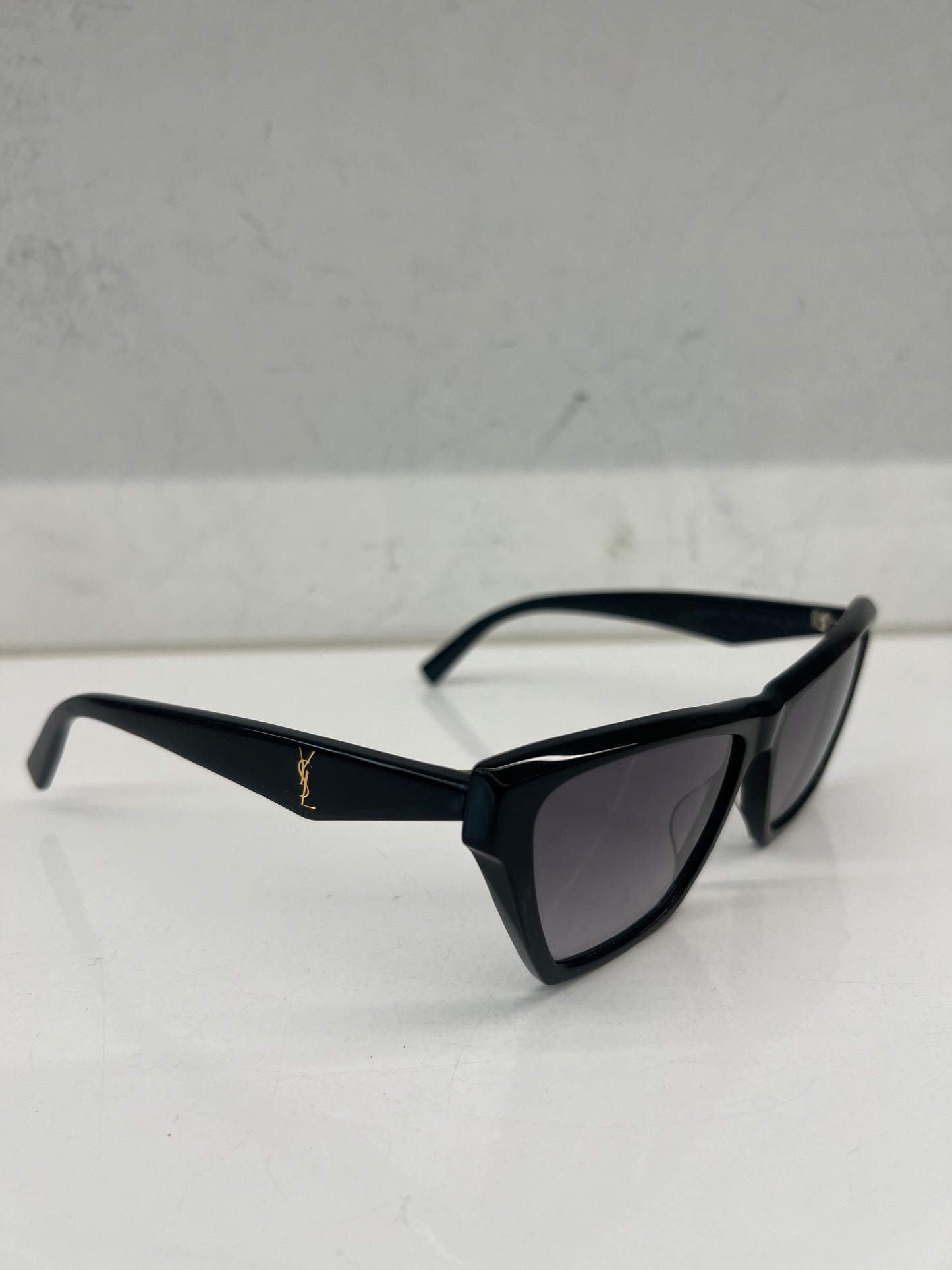 Saint Laurent Black Sunglasses YSL Gold Logo