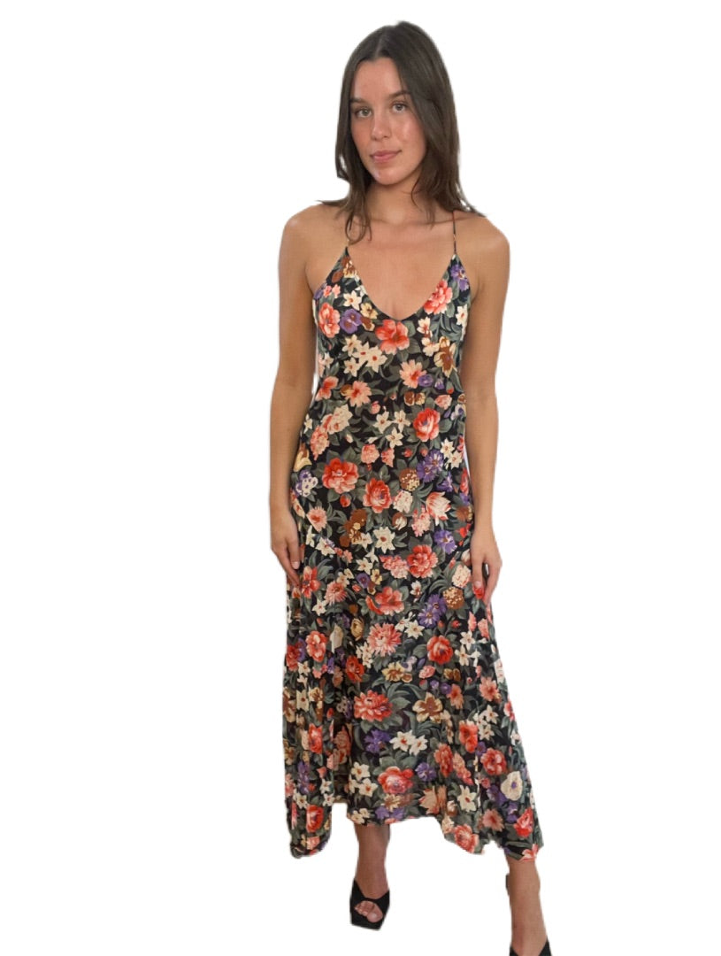 Zimmermann Multicolour Floral Print Maxi Slip Dress. Size: 0