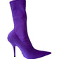 Balenciaga Violet Spandex Heeled Boots. Size: 36
