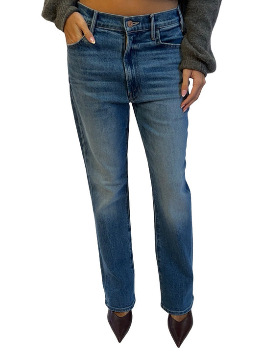 Mother Blue Wash 'Hustler Flood' High Rise Boot Cut Jean. Size: 27