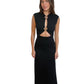 Christopher Esber Black Front Cutouts Maxi Dress. Size: S