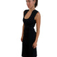 Scanlan Theodore Black Sleeveless Knit Midi Dress With Belt. Size: Small
