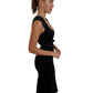 Scanlan Theodore Black Sleeveless Knit Midi Dress With Belt. Size: Small
