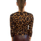 Dolce & Gabbana Brown Giraffe Print Cardigan. Size: 40
