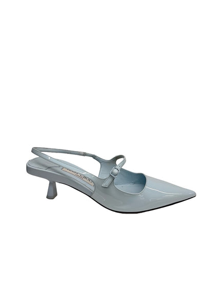 Jimmy Choo Ice Blue Patent 'Didi 45' Slingback Heel. Size: 39