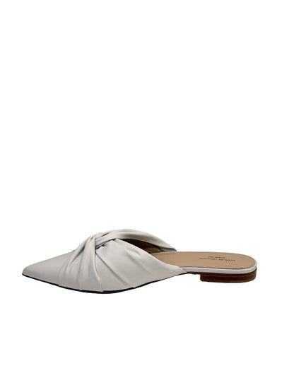 Scanlan Theodore White 'Turban' Twist Slip On Mule. Size: 41