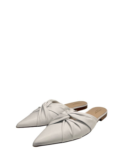 Scanlan Theodore White 'Turban' Twist Slip On Mule. Size: 41