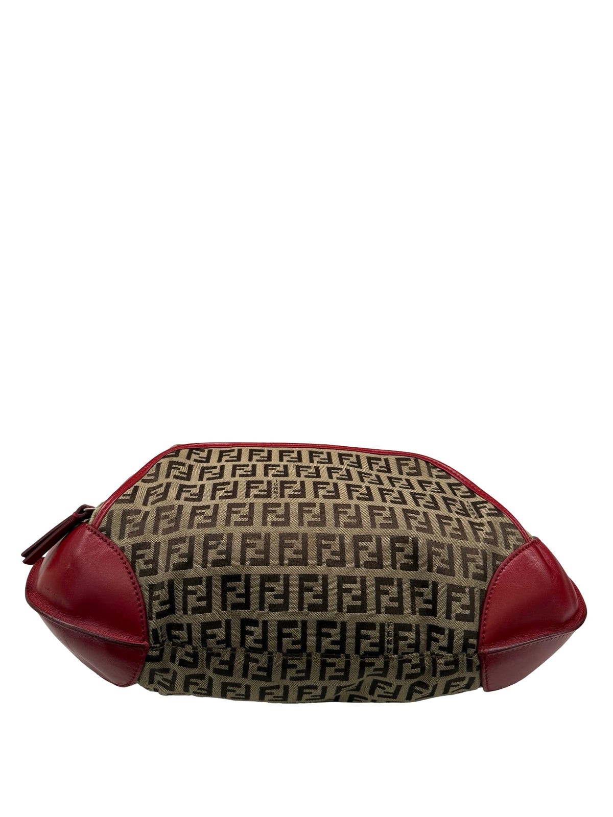 Fendi Brown/Red Zucca Hobo Chef Bag.