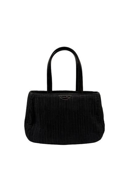 Christian Dior Black Mini Pleated Handle Bag.