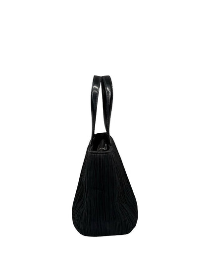 Christian Dior Black Mini Pleated Handle Bag.
