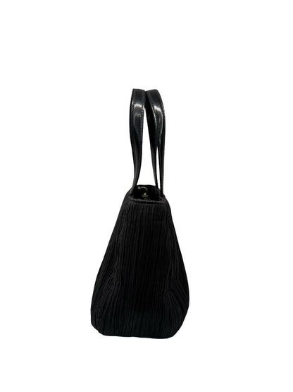 Christian Dior Black Mini Pleated Handle Bag.