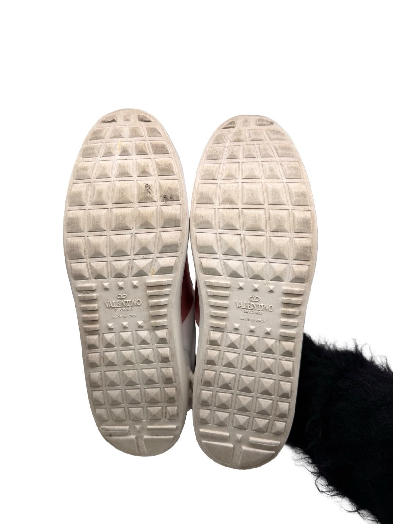 Valentino Garavani White Open Sneaker W Metallic Pink Contrast. Size: 40