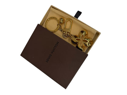 Louis Vuitton Portefuille Eclipse Gold Key Ring Bag Charm.