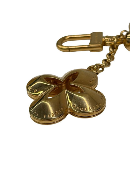 Louis Vuitton Portefuille Eclipse Gold Key Ring Bag Charm.
