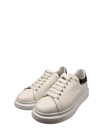 Alexander McQueen White Metallic Heel Platform Sneakers. Size: 41
