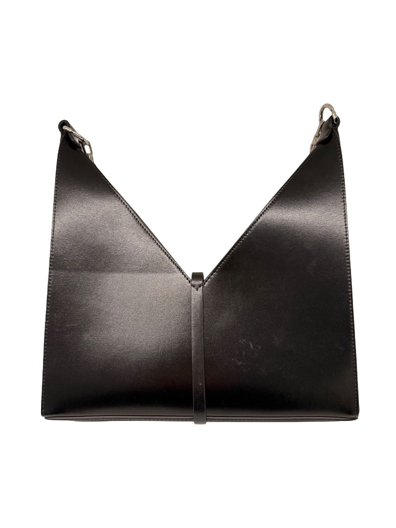 Givenchy Black Leather Cut Out Box Bag W Chain.