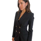 Camilla & Marc Black Double-Breasted Blazer w Rose Gold Buttons. Size: 6