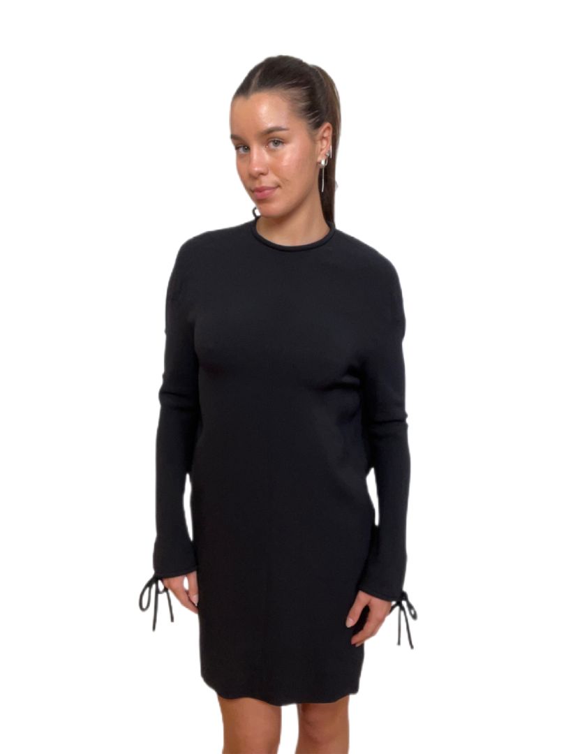 Balenciaga Black Long Sleeve Knee-Length Dress. Size: US4