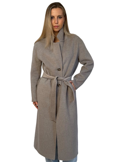 Viktoria & Woods Grey Wool / Cashmere 'Ringleader' Coat W Belt. Size: XS/S