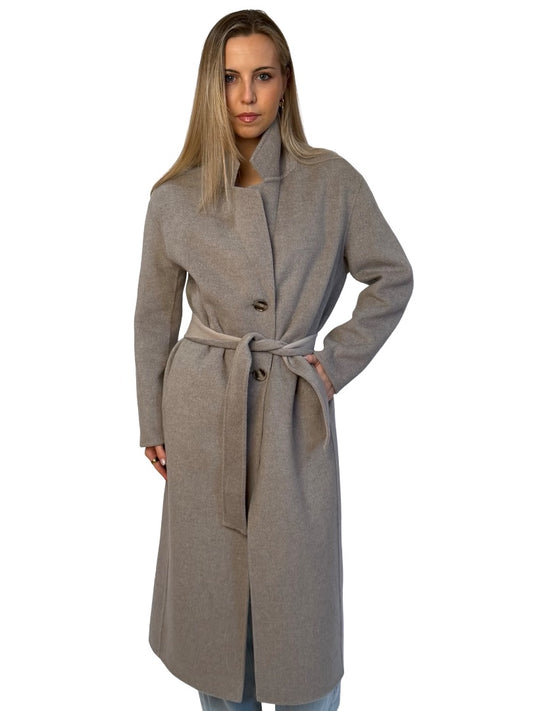 Viktoria & Woods Grey Wool / Cashmere 'Ringleader' Coat W Belt. Size: XS/S
