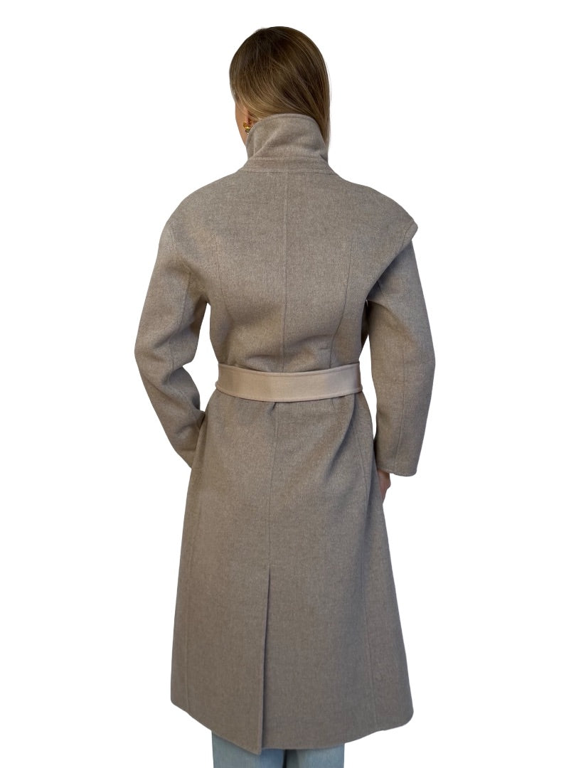 Viktoria & Woods Grey Wool / Cashmere 'Ringleader' Coat W Belt. Size: XS/S