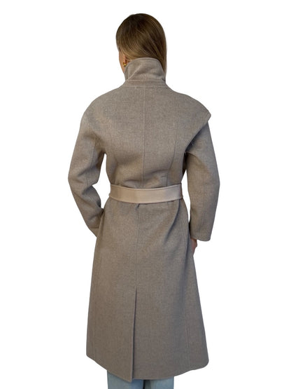 Viktoria & Woods Grey Wool / Cashmere 'Ringleader' Coat W Belt. Size: XS/S