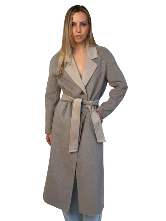 Viktoria & Woods Grey Wool / Cashmere 'Ringleader' Coat W Belt. Size: XS/S