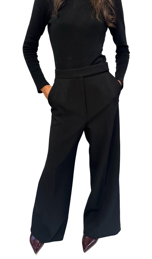 Camilla & Marc Black Wide Leg Trousers. Size: 10