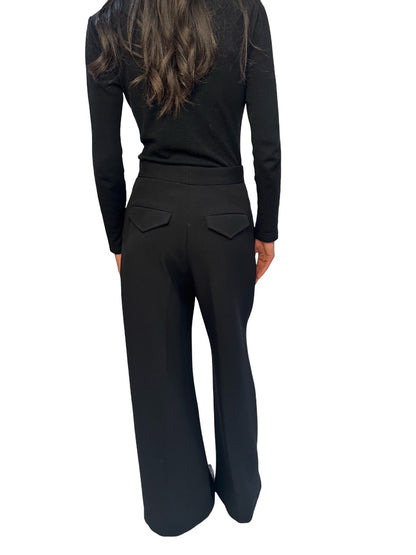 Camilla & Marc Black Wide Leg Trousers. Size: 10