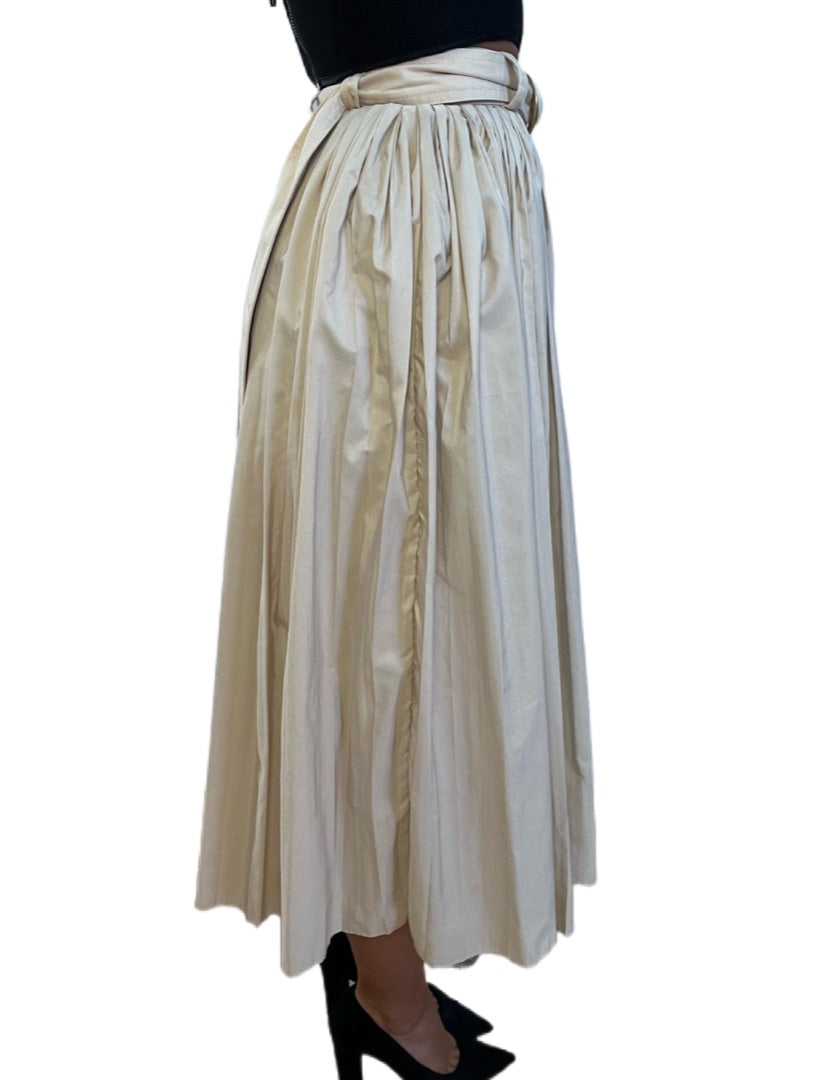 Aje Beige Pleated Maxi Skirt. Size: 6