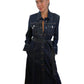 Saba Blue/Black Maxi Denim Shirt Dress. Size: 10
