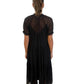 Lee Mathews Black Long Flowy Sheer Dress. Size: 0