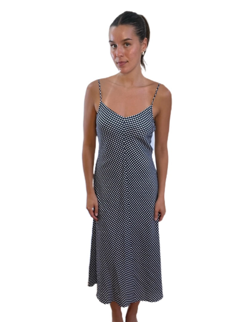 Scanlan Theodore Maxi Gingham Print Slip Dress. Size: 6