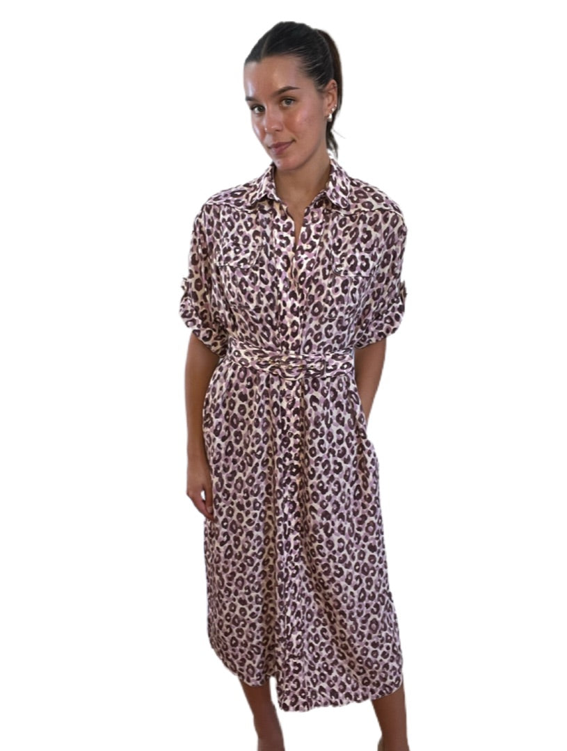 Zimmermann Purple Maxi Sleeveless Leopard Print Dress. Size: 0